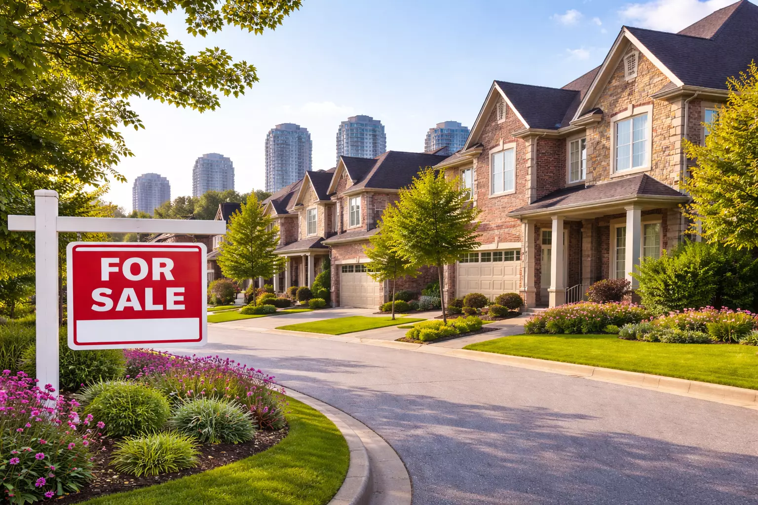 Vaughan Ontario home prices across detached homes, townhomes, and condos